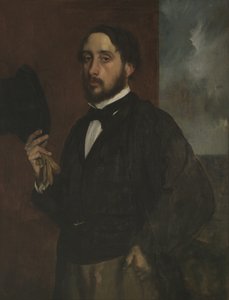 Autoportrait avec chapeau levé, vers 1863 - Edgar Degas