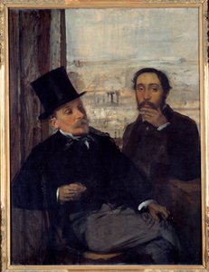 Autoportrait avec le peintre Evariste de Valernes (1816-1896)