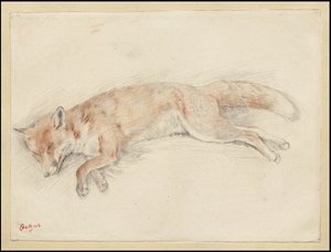 Étude pour "Renard mort dans la forêt", vers 1861-64 - Edgar Degas