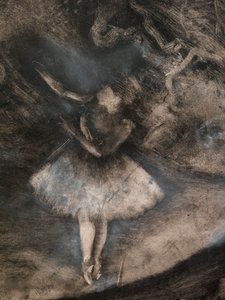 Le Maître de ballet (détail) (réalisé en collaboration avec Ludovic Lepic). 1876. Monotype à l