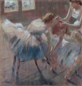 Trois danseuses se préparant pour le cours, vers 1880 - Edgar Degas