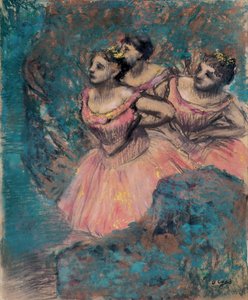 Trois danseuses en rouge - Edgar Degas