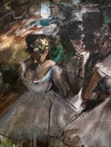 Trois danseuses dans les coulisses (détail). 1880-1885.