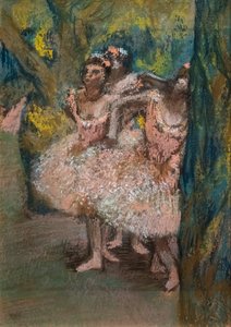 Trois danseuses en jupes saumon