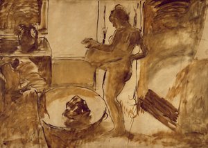 Femme se séchant