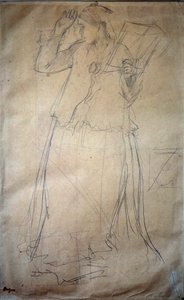 Jeune femme chantant - Edgar Degas