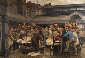 Le Vieux Marché aux Poissons à Anvers en 1882 - Edgard Farasyn