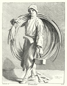 Tonnelier (gravure) - Edmé (after) Bouchardon