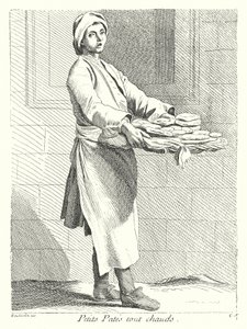 Vendeur de pâtisseries (gravure) - Edmé (after) Bouchardon