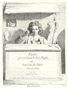 Le Cordonnier (gravure) - Edmé (after) Bouchardon