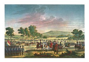 La Garde Impériale manœuvrant en présence des deux empereurs à Tilsit, 28 juin 1807, vers 1850