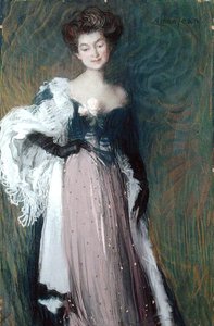 Jeune femme avec une rose