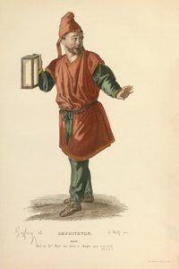 Costume pour le rôle de Sosie, vers 1868 (gravure) - Edmond Aime Florentin Geffroy