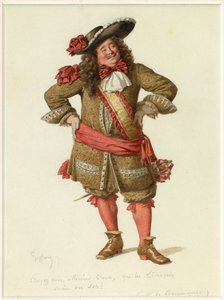 Portrait of Monsieur de Pourceaugnac, c.1870 (watercolor) - Edmond Aime Florentin Geffroy