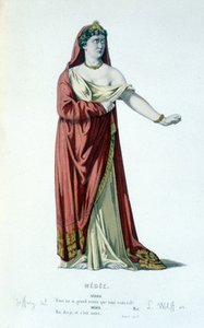 Personnage de Médée dans la tragédie Médée - Théâtre complet : (Collection de pièces de Corneille) dessin de Geffroy, gravure de L. Wolff - éd. Laplace, Sanchez et Cie, Paris 1884