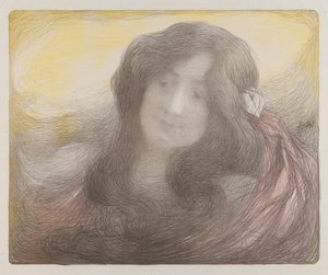 Fille aux longs cheveux - Edmond François Aman Jean