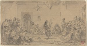 Intérieur avec danseuse