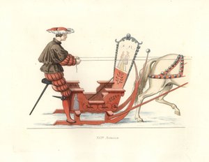 Homme allemand participant à une course de traîneau - Edmond Lechevallier Chevignard