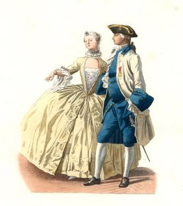 Officier gouverneur de Marseille et dame de qualité, France