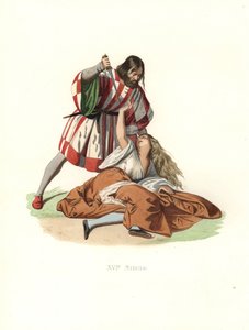 Homme vénitien tuant sa femme - Edmond Lechevallier Chevignard