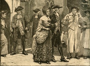 Costumes au début du règne de George III, début des années 1760, vers 1890