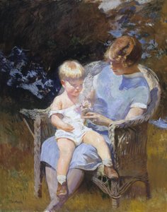 Marjorie et le petit Edmund, 1928 - Edmund Charles Tarbell