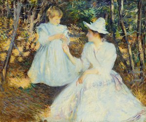 Mère et Enfant dans les Bois de Pins - Edmund Charles Tarbell