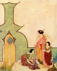 La Dame de Bedr-el-budur vient au bain, illustration de 