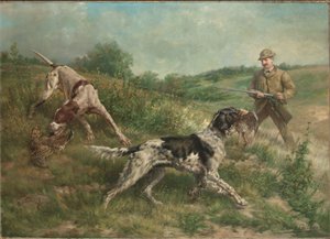 Chasse dans un paysage de haute terre