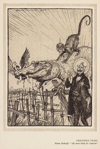 La guirlande du Kaiser : Larmes de crocodile (lithographie)
