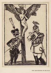 La Guirlande du Kaiser : La Crucifixion de la Belgique (lithographie)