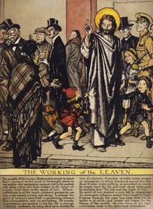 Le travail du levain (lithographie en couleur) - Edmund Joseph Sullivan