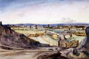 Vue générale de Hampstead, Londres, 1837