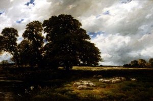 Paysage avec des moutons - Edmund Morison Wimperis