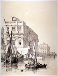 Hôpital Royal de la Marine, Greenwich, Londres, 1838