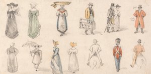 Études de figures : femmes, commerçants, etc.
