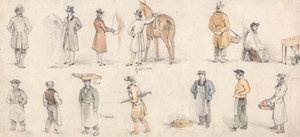 Études de commerçants et de palefreniers - Edmund Thomas Parris