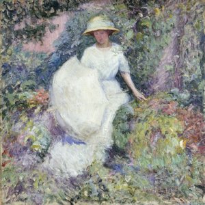 Fille avec parasol - Edmund William Greacen