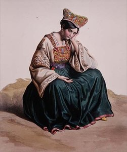 Jeune fille en costume calabrais