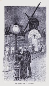 Bohemian Paris: Le Moulin de la Galette (litho) - Edouard Alfred (1875 1954) Cucuel