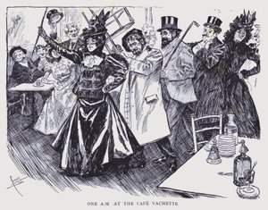 Paris bohème : Un matin au café Vachette (litho)