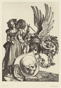 [Armoiries avec un crâne par Albrecht Dürer]