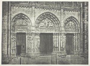 Portail principal, cathédrale de Chartres - Édouard Baldus