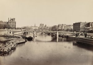 Le pont Solférino, Paris, vers 1860 - Edouard Denis Baldus