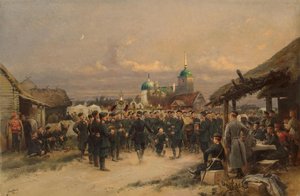 Chanteurs du 4e bataillon de fusiliers de la Garde impériale à Tsarskoïe Selo