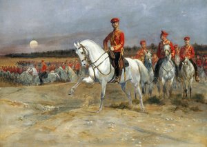 Tsarévitch Nicolas passant en revue les troupes - Jean Baptiste Edouard Detaille