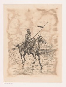 Uhlan par temps orageux - Edouard Detaille