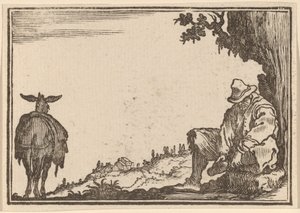 Paysans Enlevant sa Chaussure - Edouard Eckman after Jacques Callot