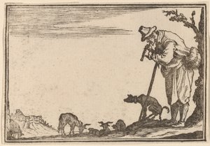 Berger jouant de la flûte