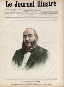 Portrait de Jules Émile (Jules-Émile) Péan (1830-1898), chirurgien français - Gravure de Navellier dans « Le Journal Illustré » de 1892